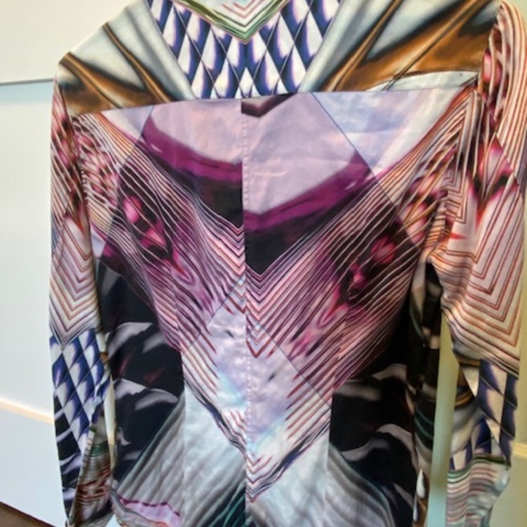 ETERNA Premium Ladies' blouse sz 38 EU sz US S 100% cotton multicolour retro - Picture 11 of 16